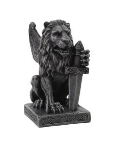 Estatua Gárgola León Alado con Espada 15.4 cm Pacific Giftware