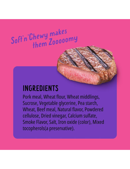 Golosinas para Perros Bonkers Zoomers Sabor Carne BBQ 159g