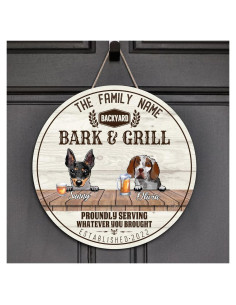 Cartel de Bienvenida Personalizado Madera 30x30cm Arupkeer