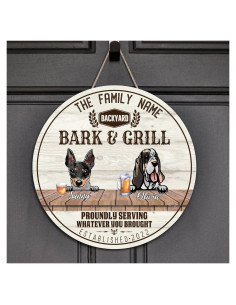 Cartel de Bienvenida Personalizado Madera 30x30cm Arupkeer