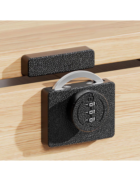 Cerradura de Closet Plowatxi Sin Llave 3 Dígitos Negra 1 Paquete