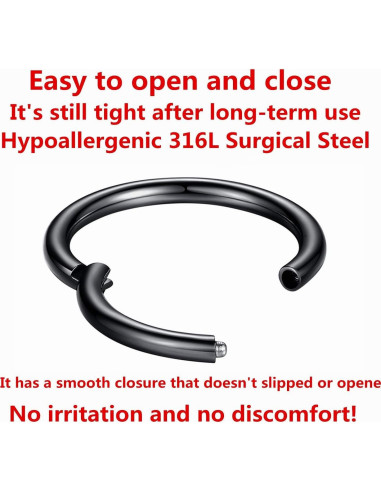 Aro de Nariz Hipoalergénico ORANGELOVE 8g 10mm Acero 316L