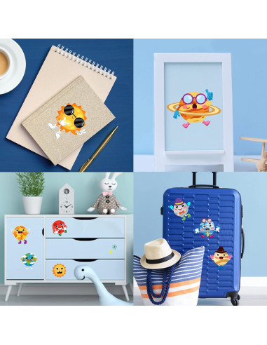 Stickers de Planetas WATINC 45 Piezas para Niños - Fiesta