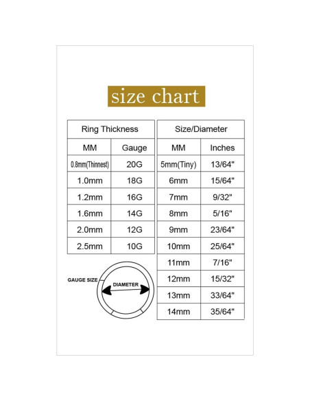 Aro de Nariz Hipoalergénico ORANGELOVE 8g 10mm Acero 316L