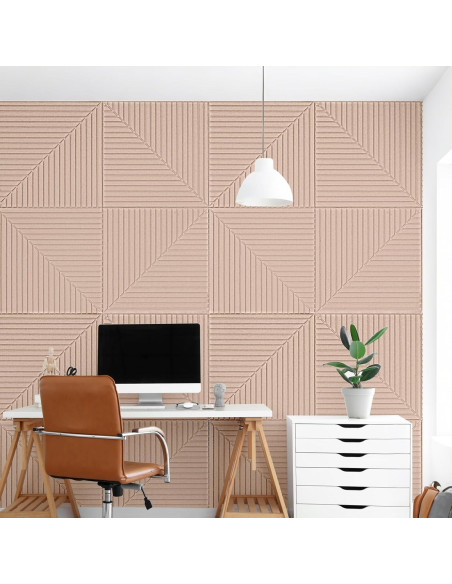 Paneles Acústicos Autoadhesivos Art3d 6 Unidades 61x61 cm Camello