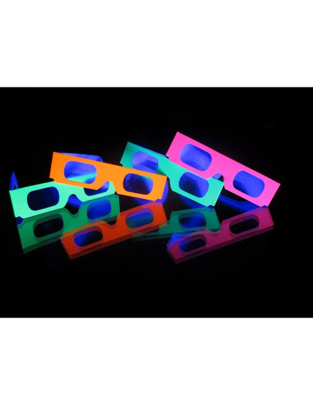 100 Gafas de Fuegos Artificiales 3D Plegables Arcoíris