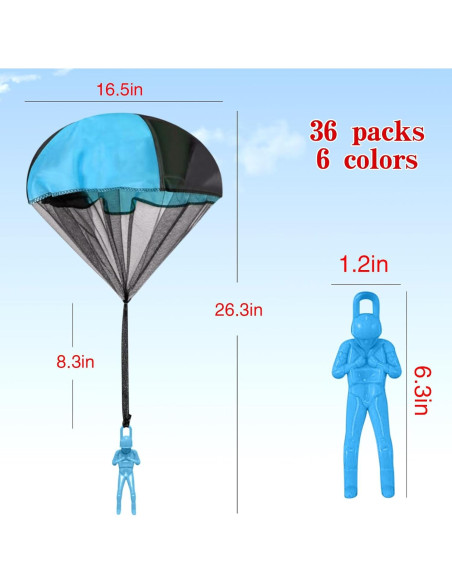 36 Juguetes Paracaídas FVXEWRCS 40.64x66.99cm para Niños