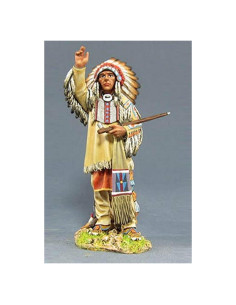 Figura de Metal Jefe Indio Sioux 1:30 Histórica