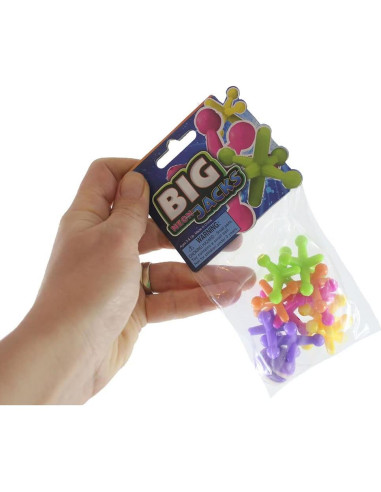 Juego Clásico de Jacks Neón - 3 Juegos con 10 Jacks y Pelota