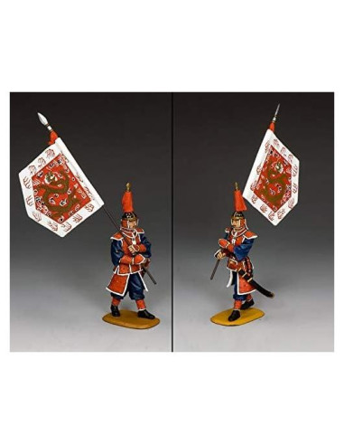 Figura Soldado con Bandera China Rey y País 1:30 6 cm