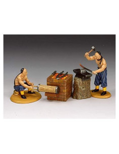 Conjunto de Armeros Chinos Rey y País Escala 1:30 Estaño