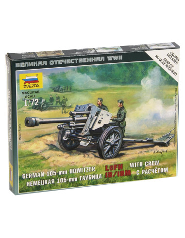 Kit de Modelo Zvezda 1/72 Howitzer LFH-18 Alemán