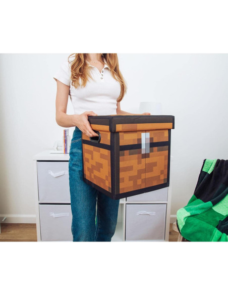 Cofre Marrón de Minecraft - Caja de Almacenamiento 33 cm