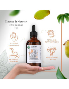 Aceite de Baobab Orgánico HBNO 120 ml Prensado en Frío 2
