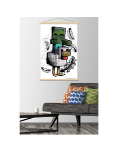 Póster de Pared Minecraft Chicken Jockey Allposters 86.4x56.8cm 2
