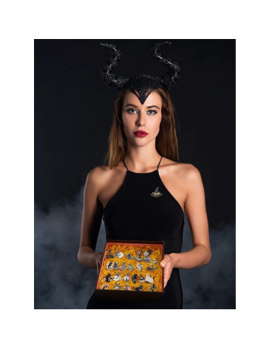 Conjunto de 25 Pines de Oro Negro Kajaia para Mochilas y Ropa