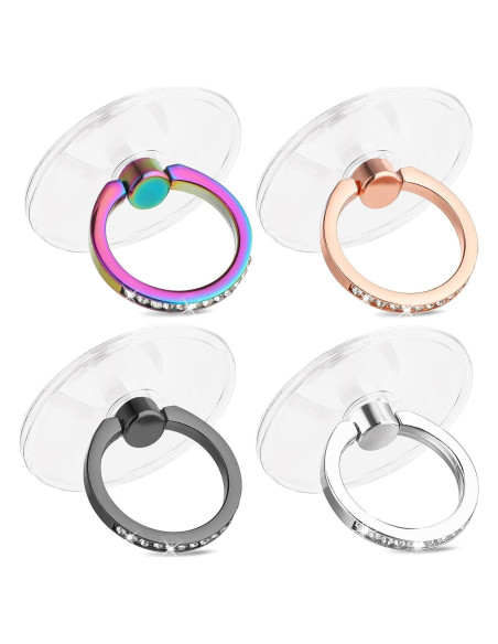 Soporte de Anillo para Teléfono Ymapinc - 4 Piezas, Rotación 360