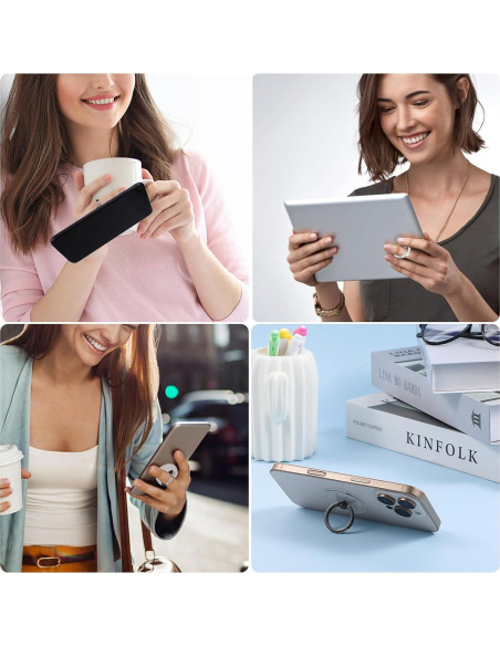 Soporte de Anillo para Teléfono Ymapinc - 4 Piezas, Rotación 360