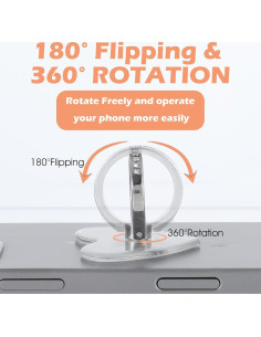 4 Anillos Soporte para Teléfono HJZHII Corazón Diamante 360 2