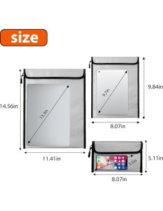 Bolsa de Documentos a Prueba de Fuego y Agua BDAFRYY 3 Pcs 2