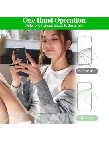 Soporte de anillo para teléfono Ymapinc en forma de mariposa - 3 piezas