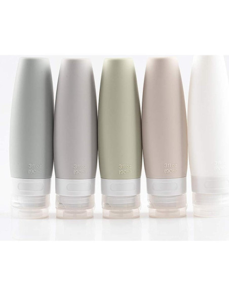 Juego de Botellas de Silicona Portátiles a Prueba de Fugas 5 Pzs