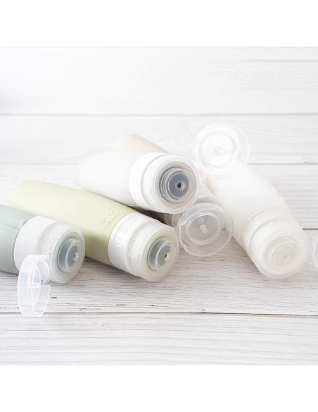 Juego de Botellas de Silicona Portátiles a Prueba de Fugas 5 Pzs