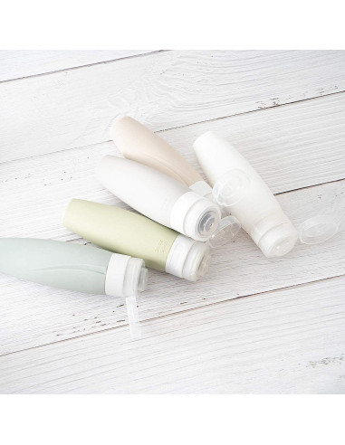 Juego de Botellas de Silicona Portátiles a Prueba de Fugas 5 Pzs