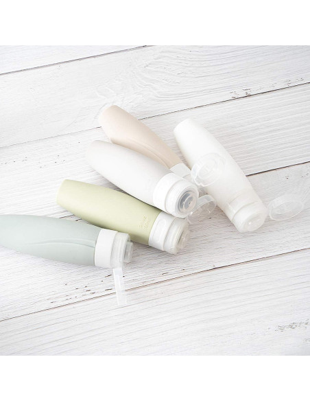 Juego de Botellas de Silicona Portátiles a Prueba de Fugas 5 Pzs