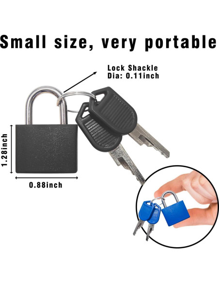 2 Candados de Equipaje ETCAR con Llave - Multicolor, Portátiles