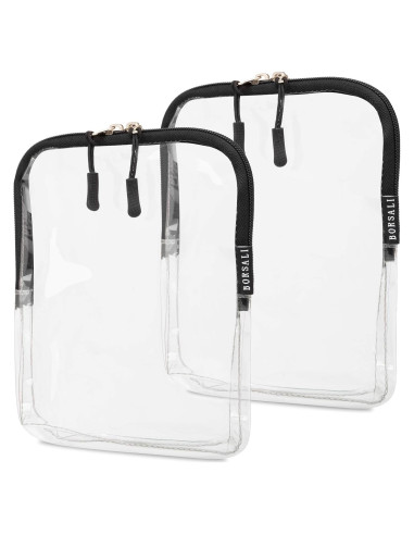 Bolsa TSA BORSALI Tamaño Quart Transparente 2 Paquete