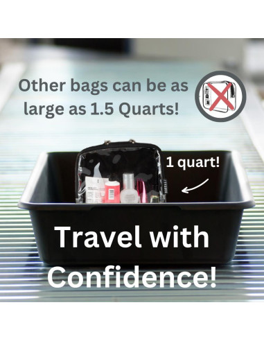 Bolsa TSA BORSALI Tamaño Quart Transparente 2 Paquete