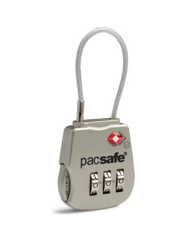 Candado de Combinación Pacsafe Prosafe 800 TSA Plata 10.16 cm