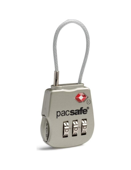 Candado de Combinación Pacsafe Prosafe 800 TSA Plata 10.16 cm