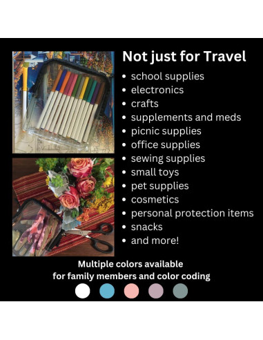 Bolsa TSA BORSALI Tamaño Quart Transparente 2 Paquete