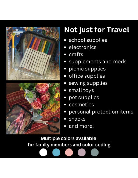 Bolsa TSA BORSALI Tamaño Quart Transparente 2 Paquete