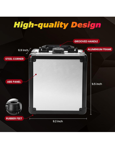 Estuche de Cartas ZINHO Plata 24.6x22.9x17.3cm Impermeable