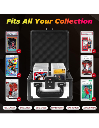 Estuche de Cartas ZINHO Plata 24.6x22.9x17.3cm Impermeable