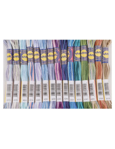 30 Madejas de Hilo de Algodón Egipcio AMOHilos Variegado