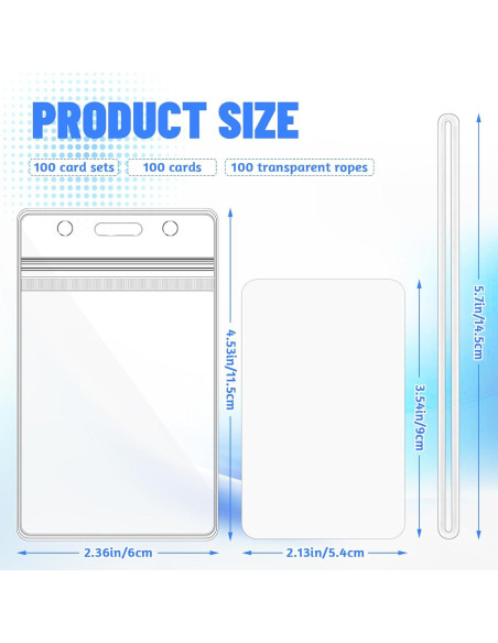 50 Etiquetas de Equipaje Transparentes Butterfunny 11.5x6cm