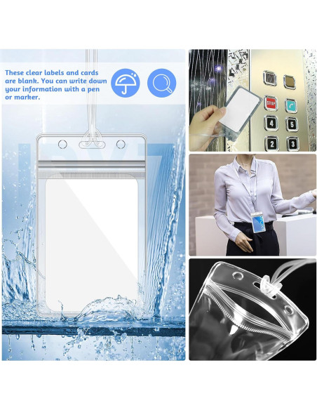 50 Etiquetas de Equipaje Transparentes Butterfunny 11.5x6cm