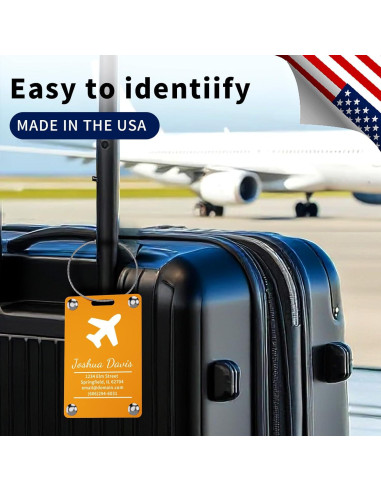 Etiquetas de Equipaje Personalizadas DearKeeps Acero Inoxidable
