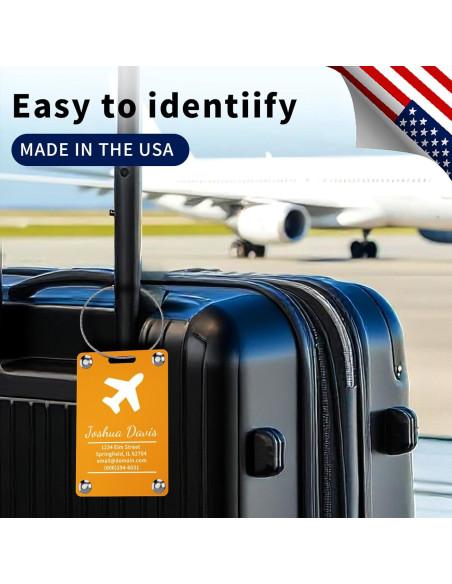 Etiquetas de Equipaje Personalizadas DearKeeps Acero Inoxidable
