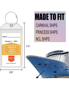 Soportes de Etiquetas de Equipaje CruiSeaU 4 Pzs para Cruceros 2