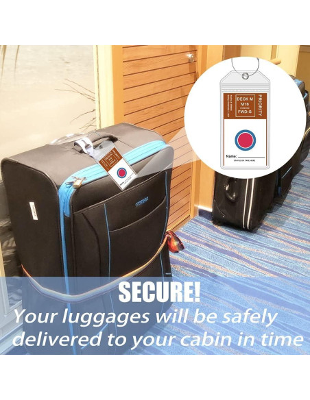 Soportes de Etiquetas de Equipaje CruiSeaU 4 Pzs para Cruceros