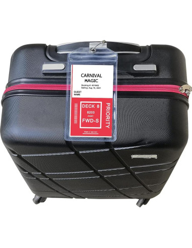 Soportes de Etiquetas de Equipaje CruiSeaU 4 Pzs para Cruceros