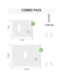 Bolsas de Sellado al Vacío Syntus 10 Piezas Tamaños S y M 2