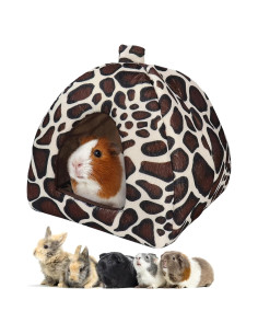 Cama para Cobaya Mygeromon Estilo Piel de Leopardo 23.5x23.5cm