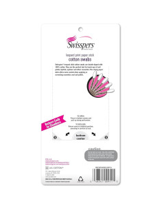 Hisopos de Papel Swisspers Leopard - 300 Unidades - Algodón Suave 2