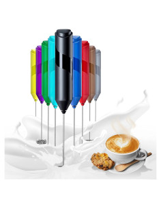 Espumador de Leche Eléctrico Simple Deluxe Portátil Negro